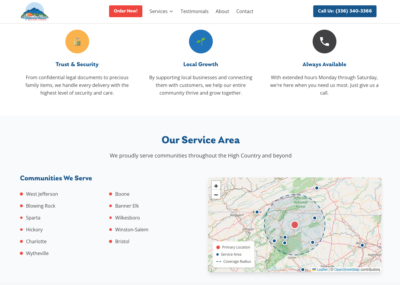 Service Area Map